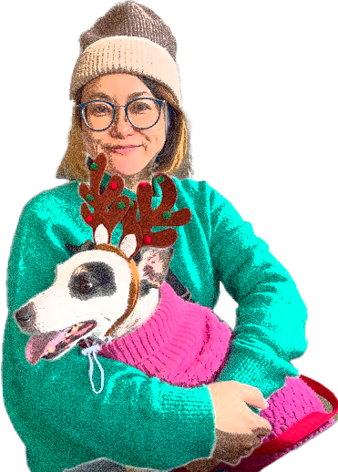 犬を抱くIUMIのプロフィール写真